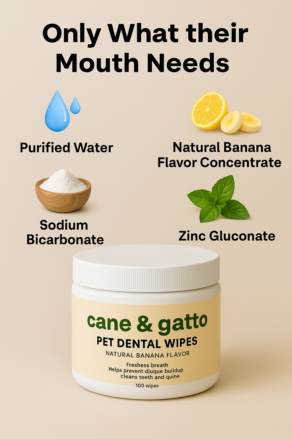 Natural Pet Dental Wipes - 4 Month Supply